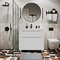 Vivon Тумба с раковиной Shelly 90 белая матовая – фотография-2